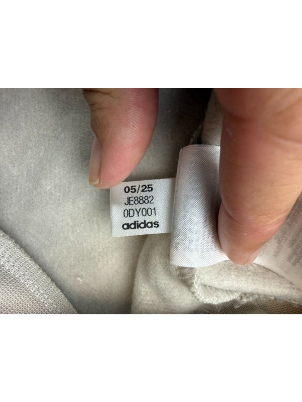 NWT Adidas Men's Essentials Big Logo Fleece Hoodie Size XL In Alumina/White - Picture 6 of 10